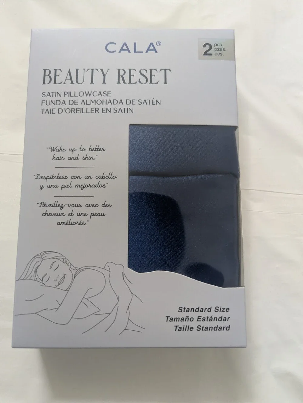 Beauty Reset Satin Pillowcase - Navy